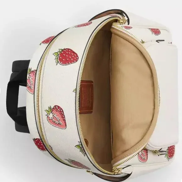 Coach Backpack with Strawberry Print CAS94 - Picture 3 of 11